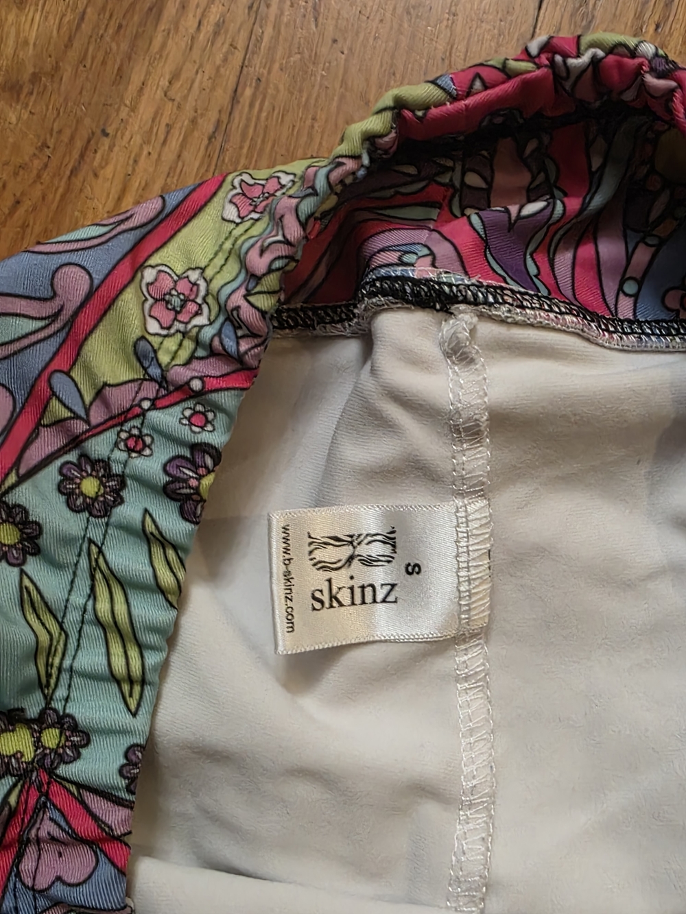 Skinz Paisley Floral Mini Skirt - Pink, Blue, Yellow - Picture 3 of 3